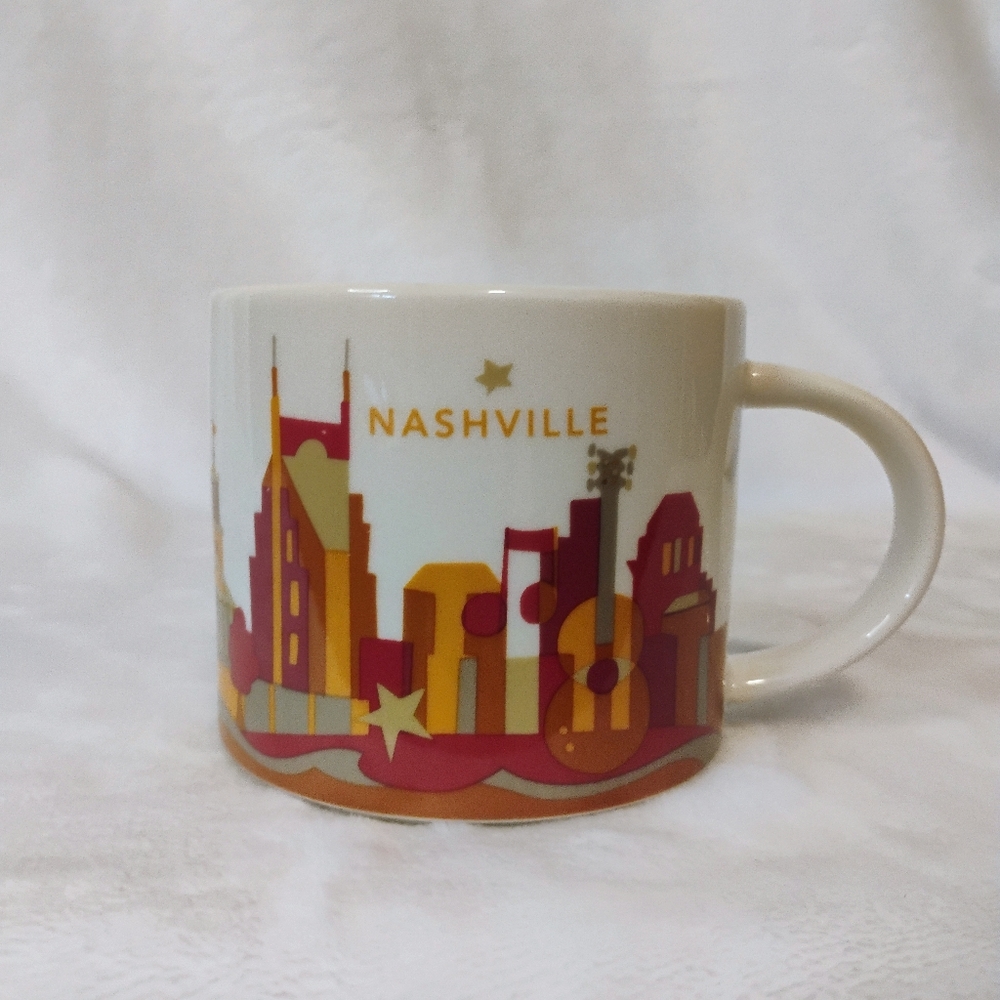 Starbucks Nashville You Are Here Series Collection 14oz Coffee Tea Mug Cup 2015